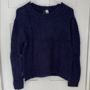 H&M Deep Blue Women's Crew Neck Sweater